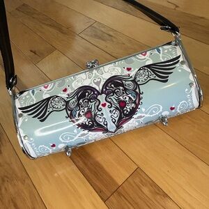 Little Earth Vintage Barrel Shaped RoadFlair Collection Metal Handbag